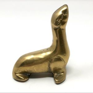 Brass vintage seal figurine / paperweight
